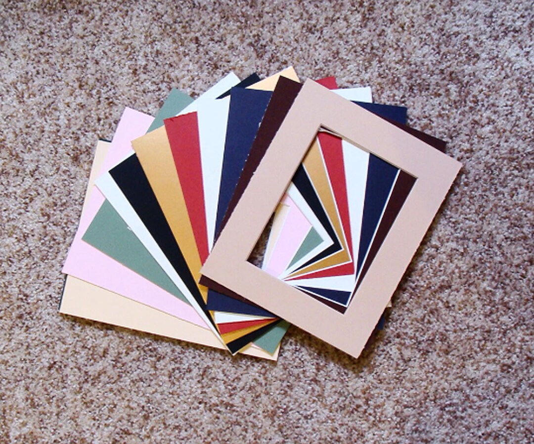 5x7 Mat For 8x10 Frame - Acid-Free Teal Blue Matboard, Precise Bevel Cut, USA Made